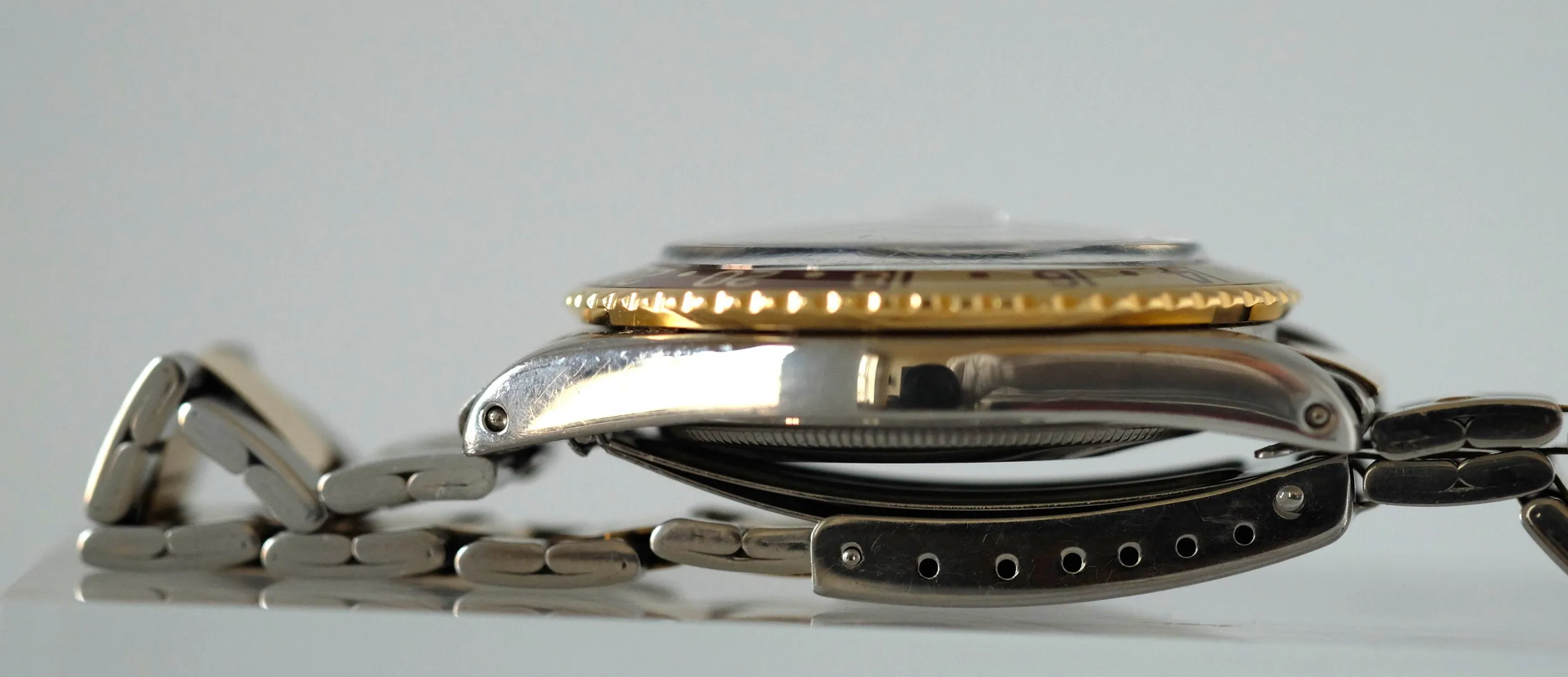 Rolex GMT 1675 Stainless Steel & Gold Root Beer Dial