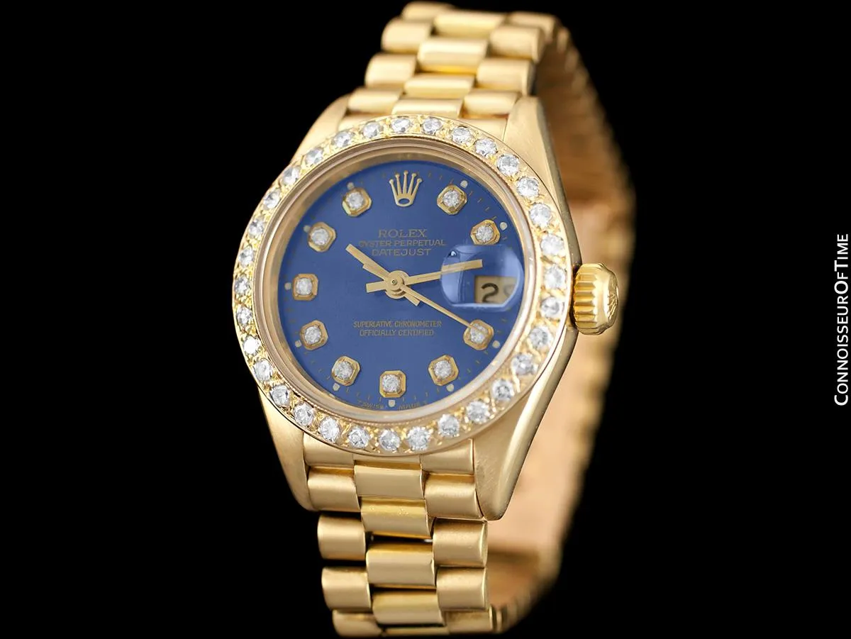 Rolex Ladies President Datejust, 69178 - 18K Gold & Diamonds