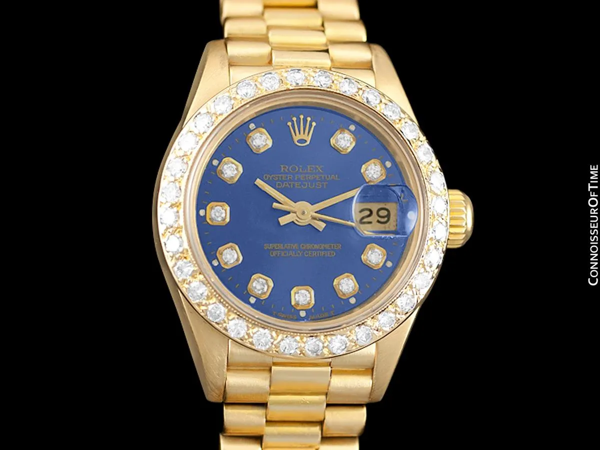 Rolex Ladies President Datejust, 69178 - 18K Gold & Diamonds