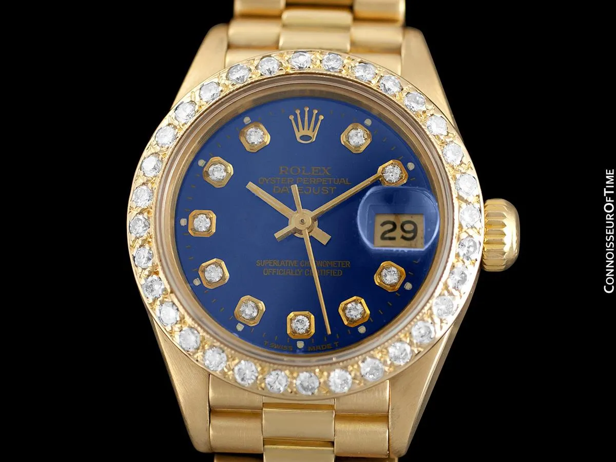 Rolex Ladies President Datejust, 69178 - 18K Gold & Diamonds