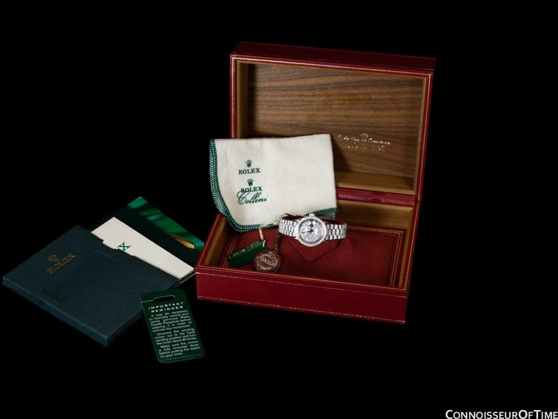 Rolex Super President Ladies Datejust 18K White Gold & 6 Ct. Diamond Watch