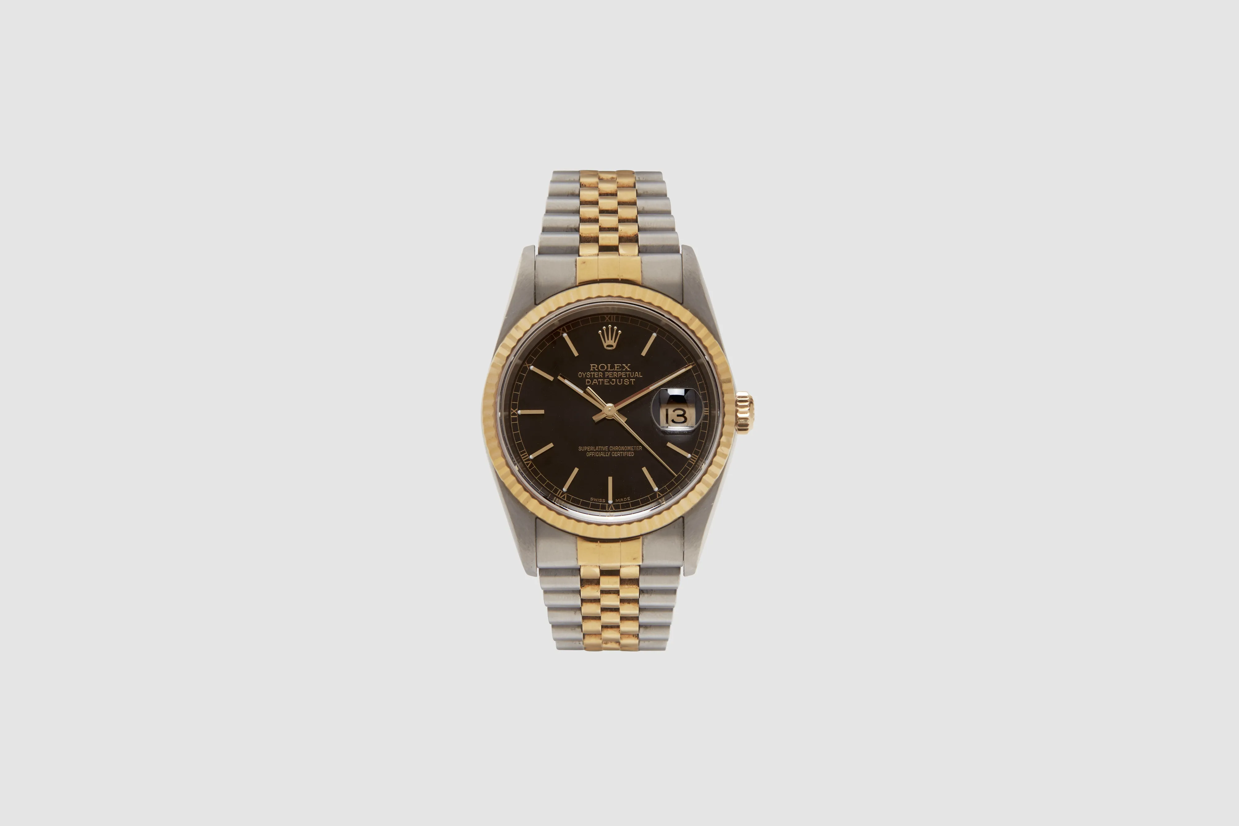 Rolex Two-Tone Oyster Perpetual Datejust 'No Holes' with Papers