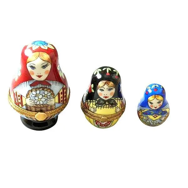 Russian Dolls 3 Red Scarf