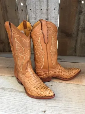 Saddle Tan Crocodile Tres Outlaws Men's Classic Boot 3740