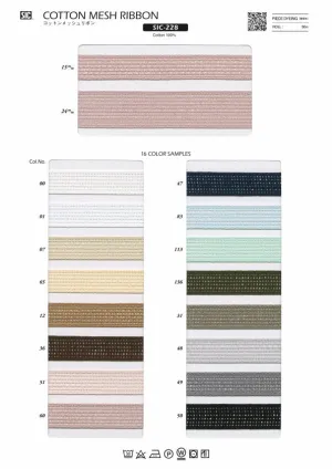 Sample Card Cotton Mesh Ribbon (SIC-228)