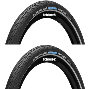 Schwalbe 20 X 1.5 Marathon Foldie Racer SpeedGrip Wired Tyres (2 Tires) 