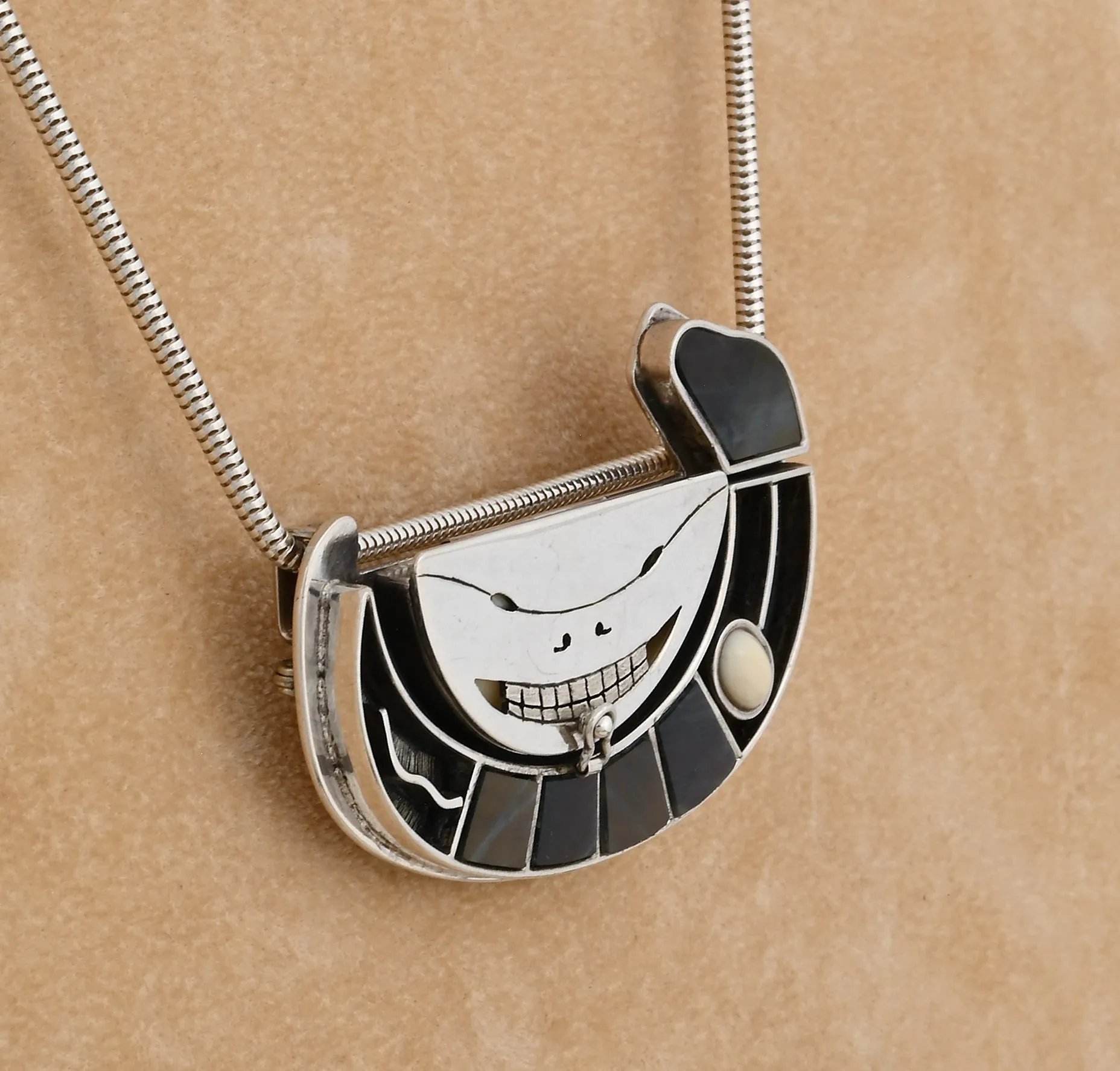 Seal with Skeletal Design Pin/Pendant by Denise and Samuel Wallace