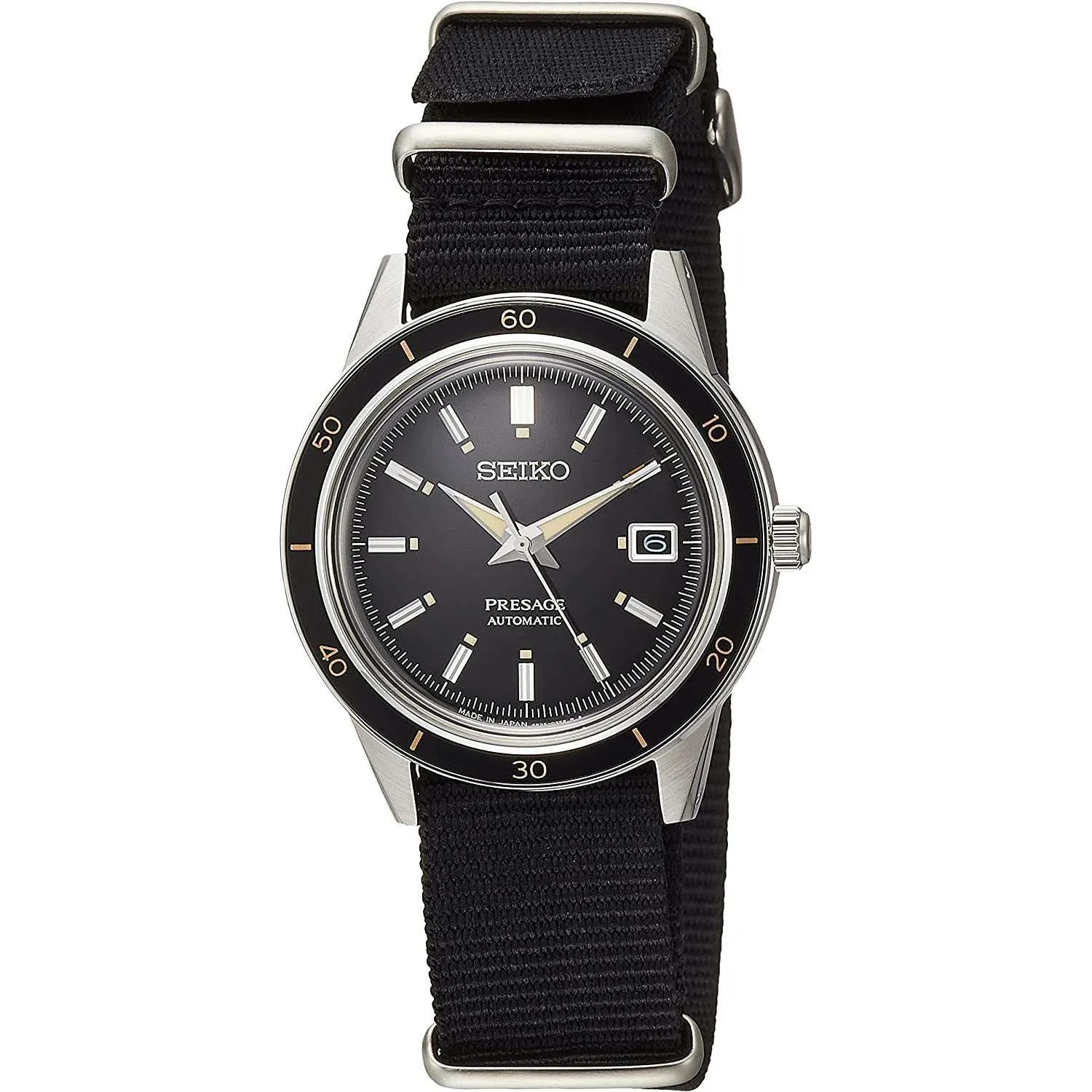 SEIKO PRESAGE BASIC LINE STYLE 60'S SEMI SKELETON MEN WATCH SARY197