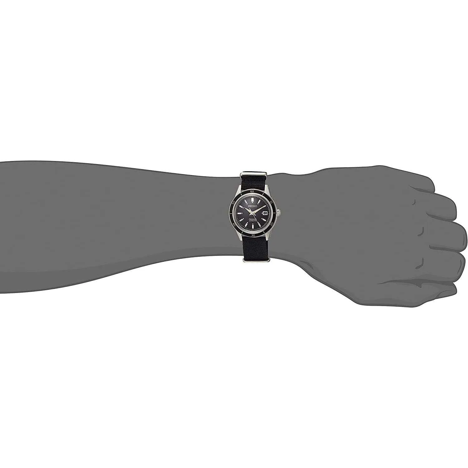 SEIKO PRESAGE BASIC LINE STYLE 60'S SEMI SKELETON MEN WATCH SARY197
