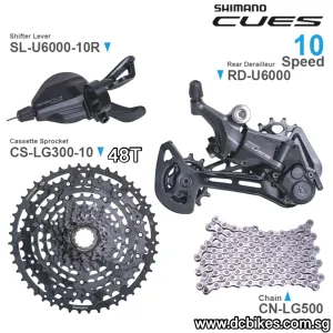 Shimano 10 | 11 Speed Cues U6000 Shifter   Rear Derailleur   48T | 50T Cassette   Chain Groupset