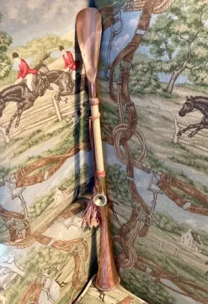 Shoehorn Antique English with Whipped Shaft and Musical Hunt Horn Base Combination