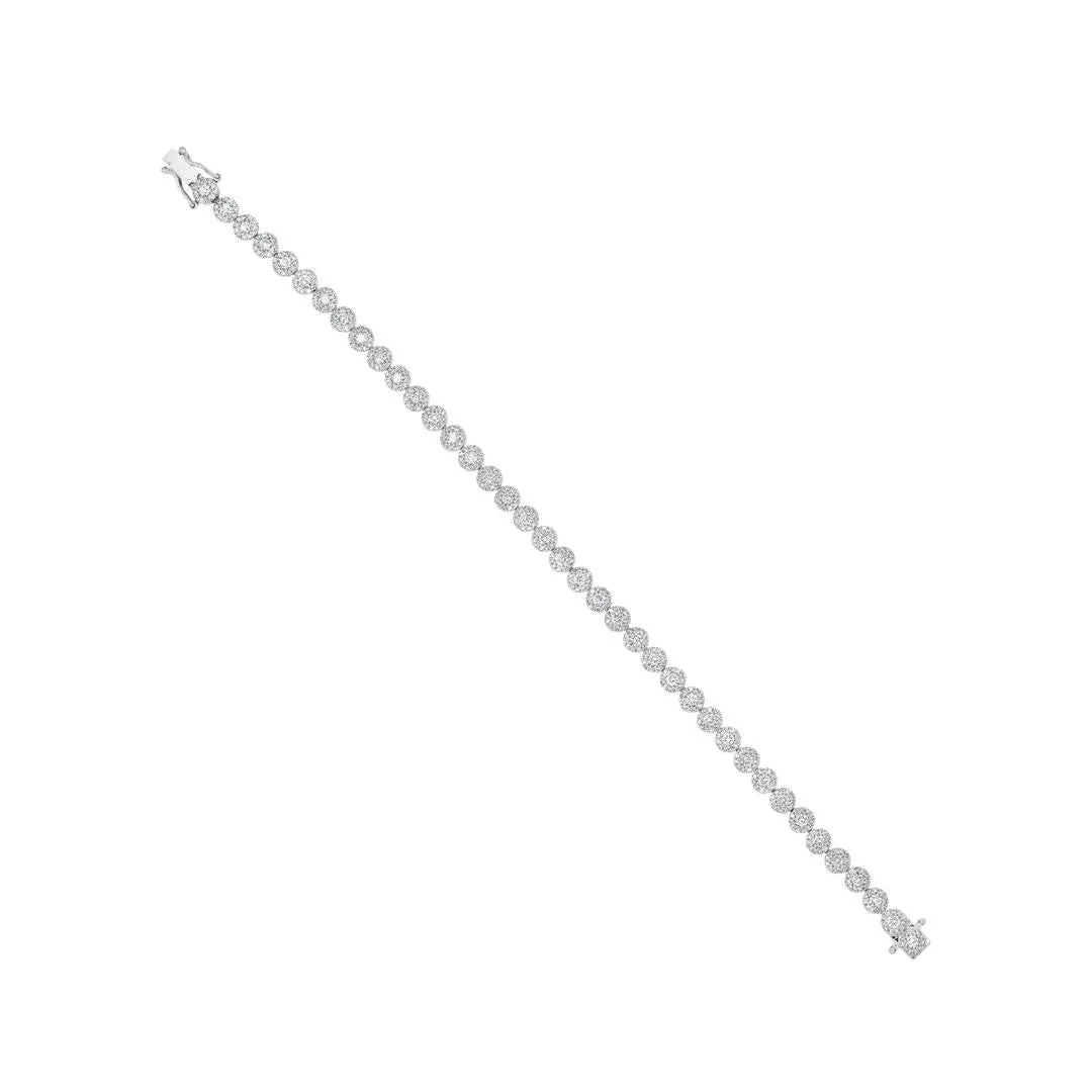 Shy Creation Pave Diamond Circles Bracelet