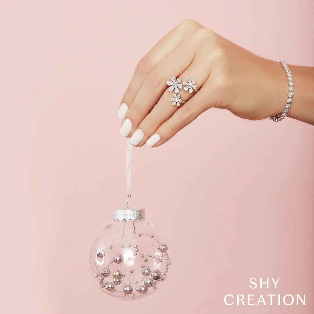 Shy Creation Pave Diamond Circles Bracelet