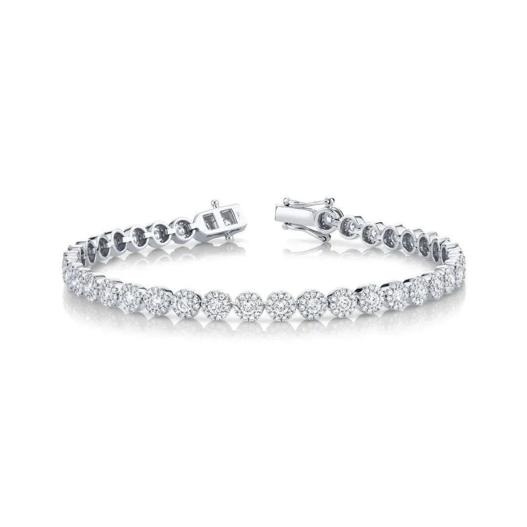 Shy Creation Pave Diamond Circles Bracelet