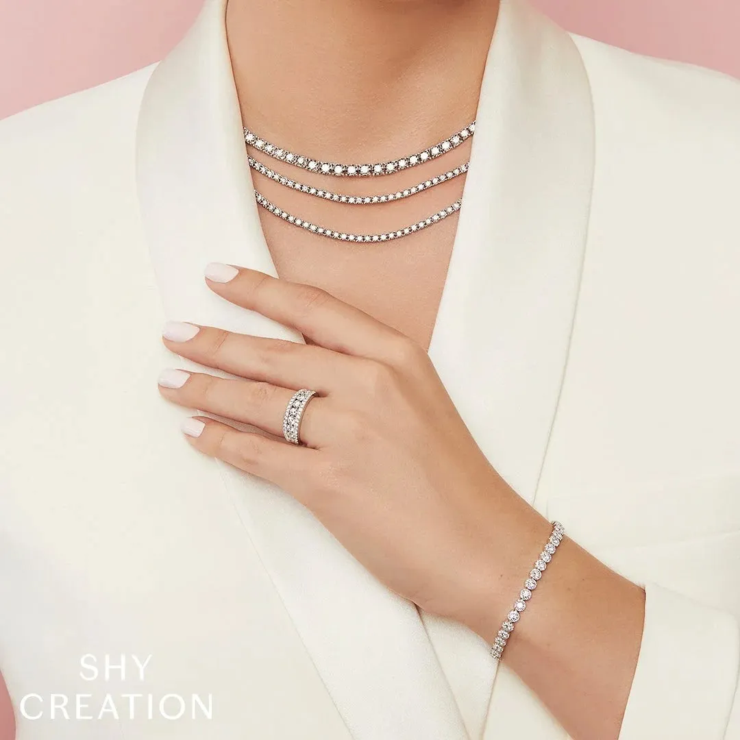 Shy Creation Pave Diamond Circles Bracelet
