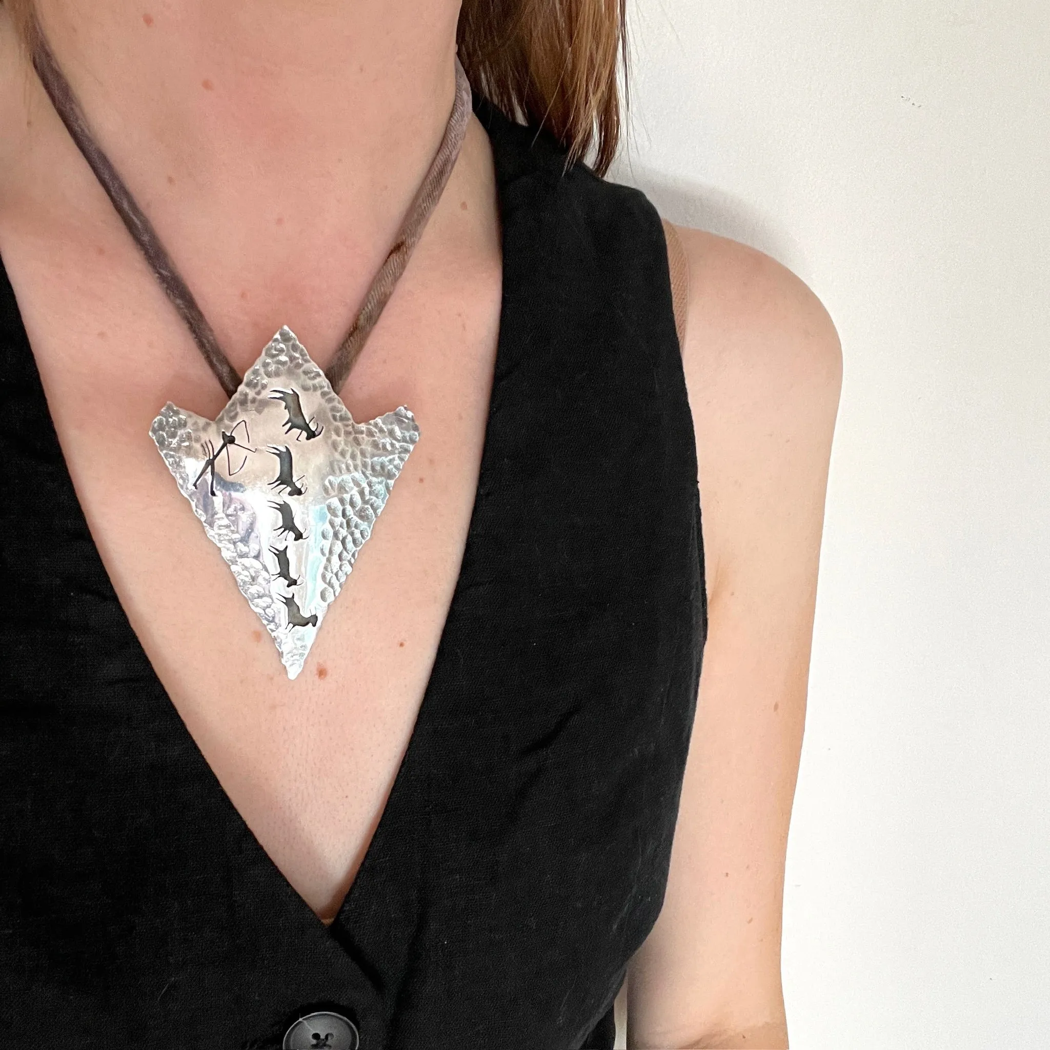 Silver Arrowhead Necklace by Antonio Pineda