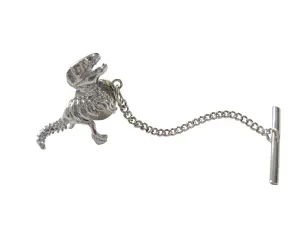 Silver Toned Dinosaur Fossil Skeleton Tie Tack