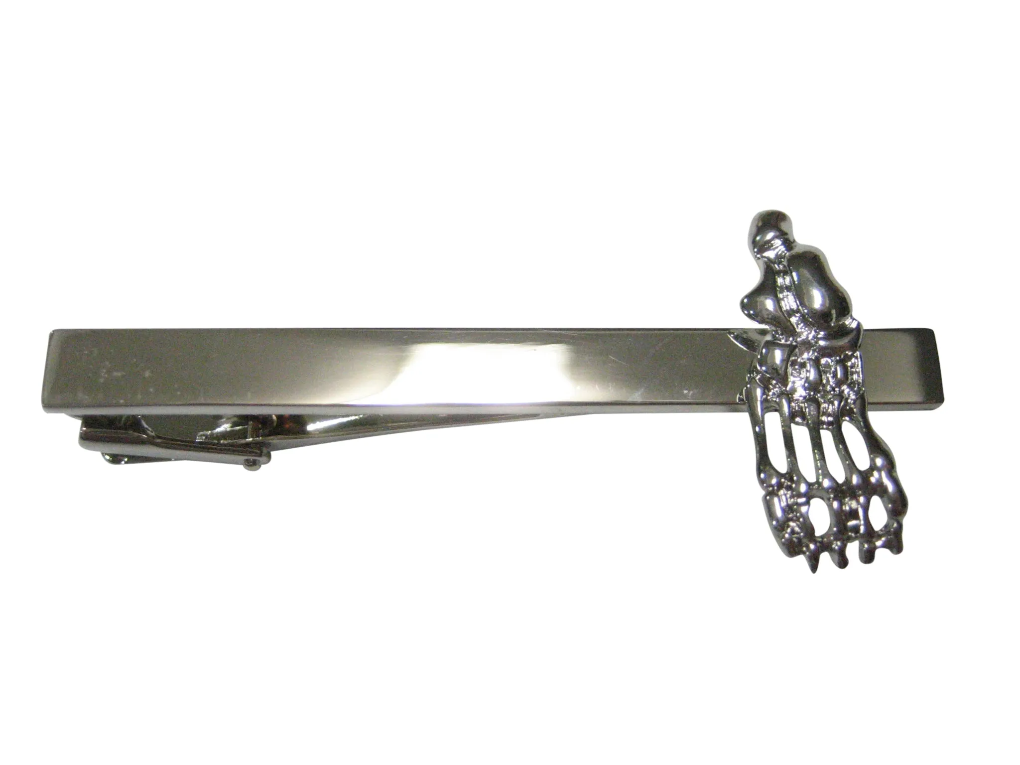 Silver Toned Medical Podiatrist Anatomical Foot Skeleton Tie Clip