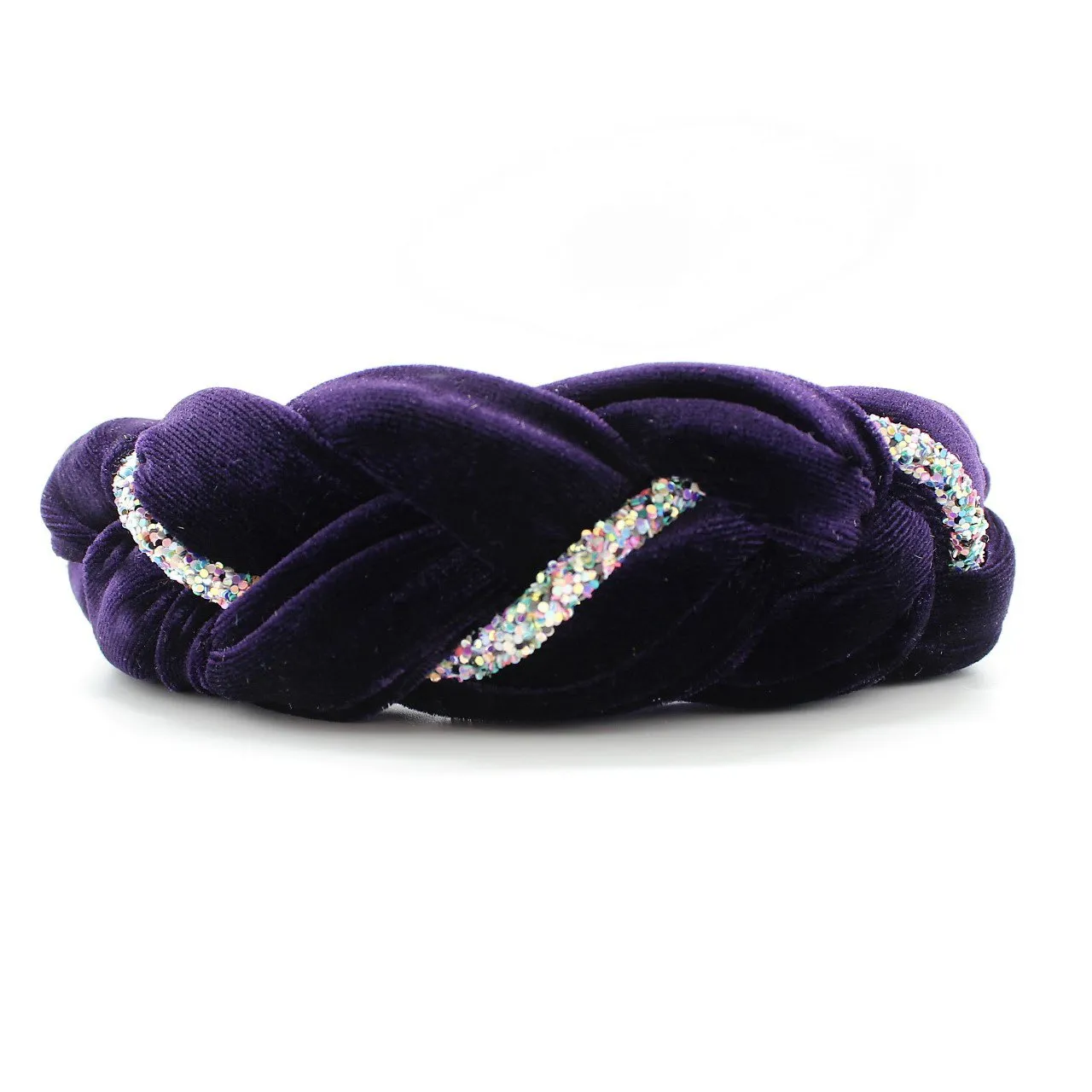 Silver Velvet and Rhinestones Headband