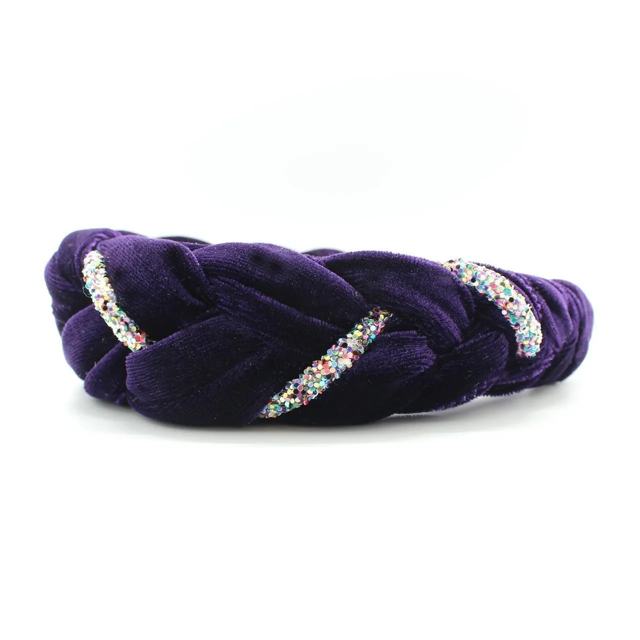 Silver Velvet and Rhinestones Headband