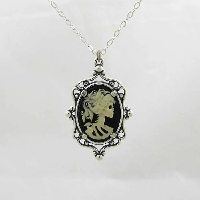 Skeleton Cameo Pendant