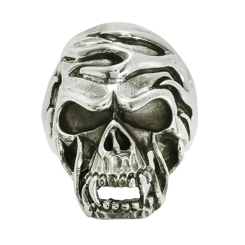 Skeleton Open Jaw Biker Ring