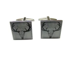 Square Deer Head Skeleton Image Cufflinks