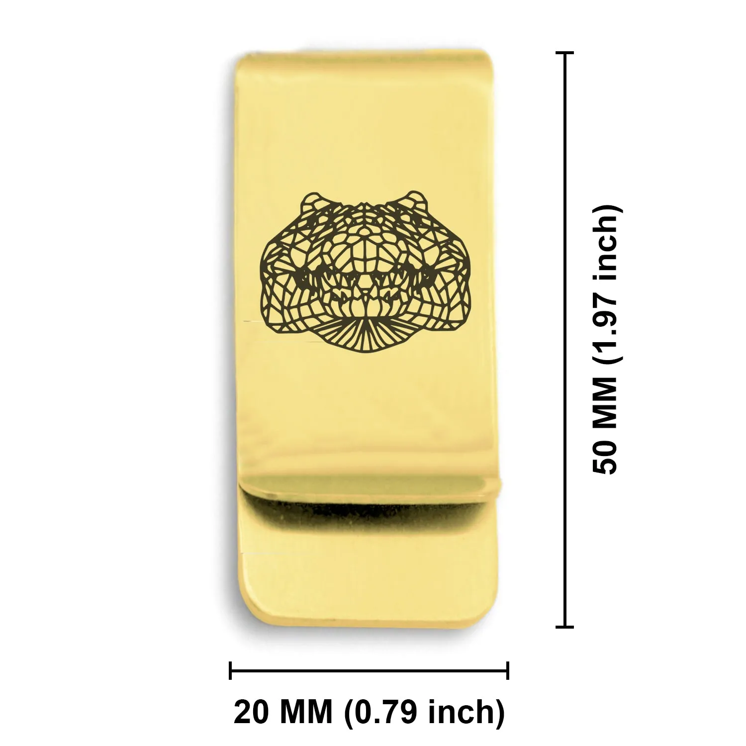 Stainless Steel Geometric Polygon Crocodile Classic Slim Money Clip