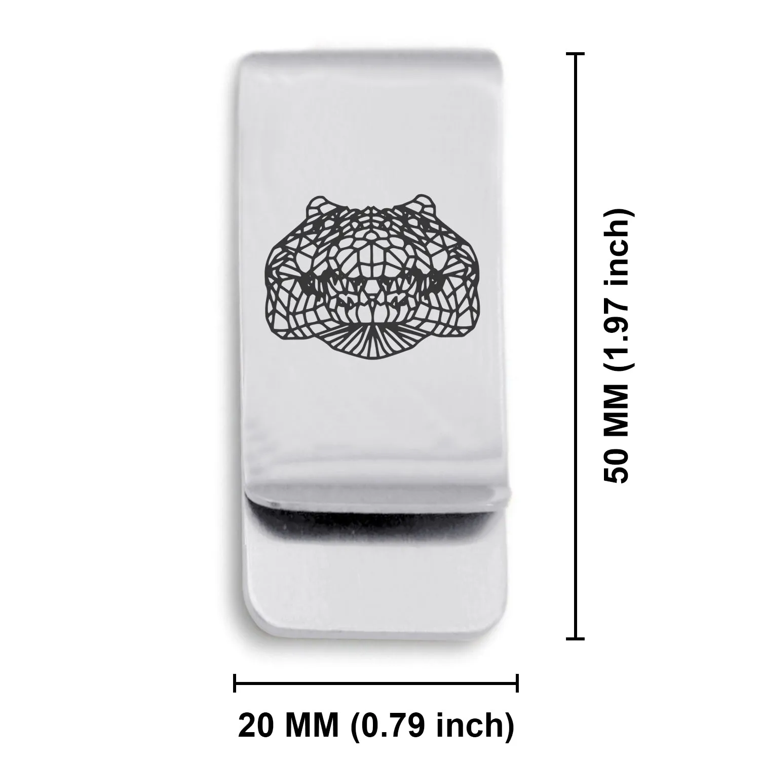 Stainless Steel Geometric Polygon Crocodile Classic Slim Money Clip