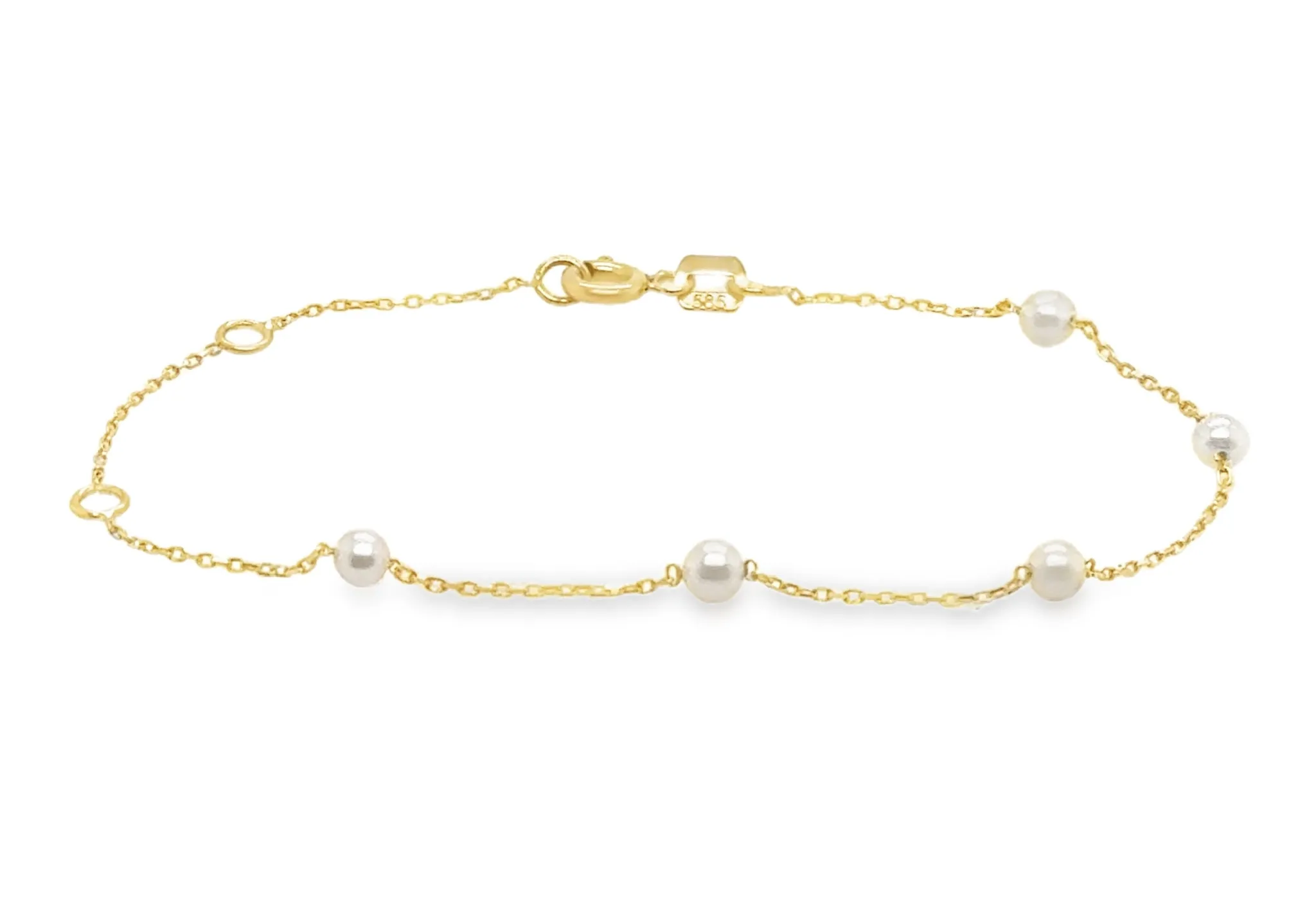 Station Color Stone Bead Bracelet (3.0mm)