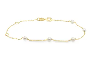 Station Color Stone Bead Bracelet (3.0mm)