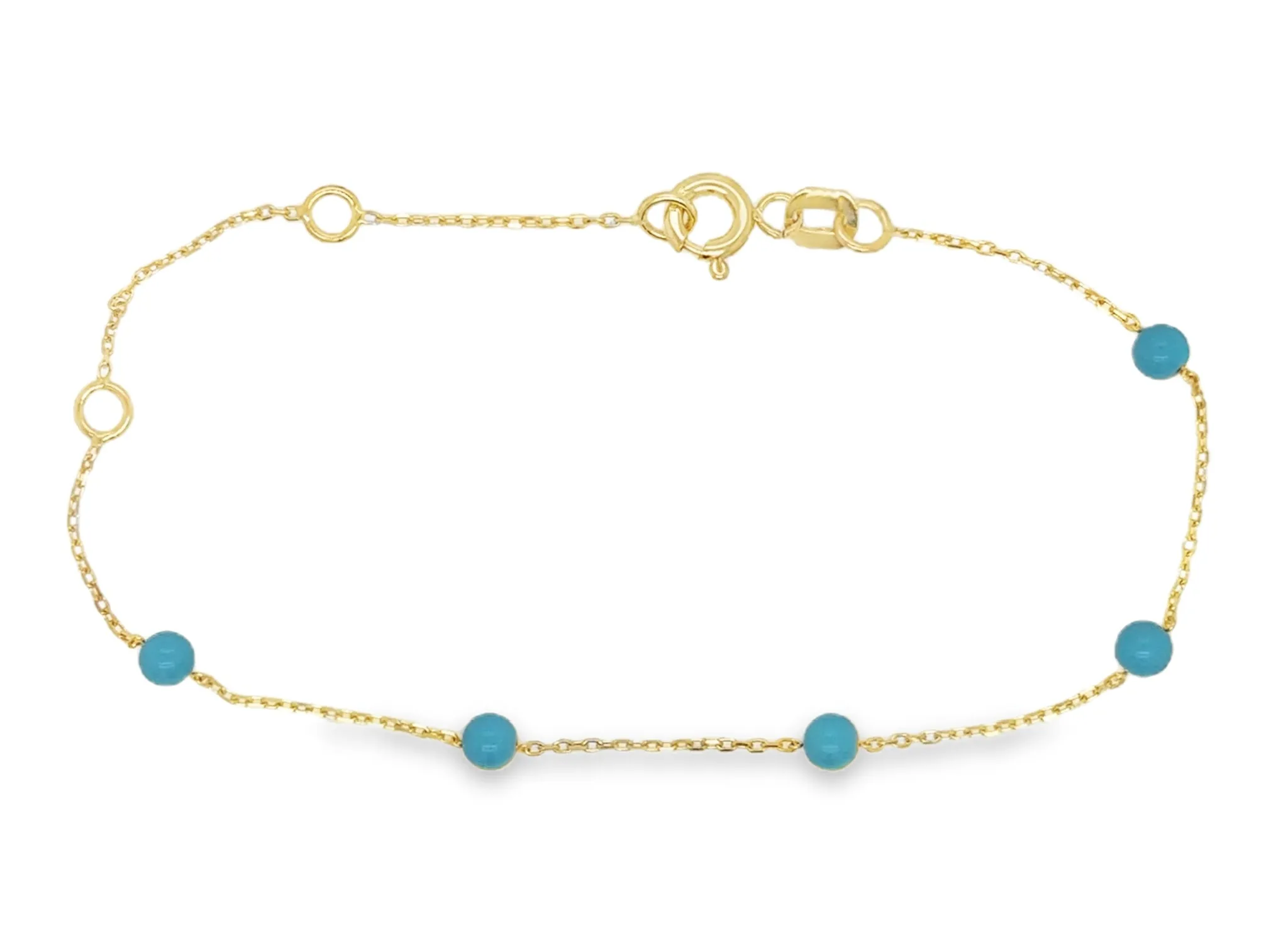 Station Color Stone Bead Bracelet (3.0mm)