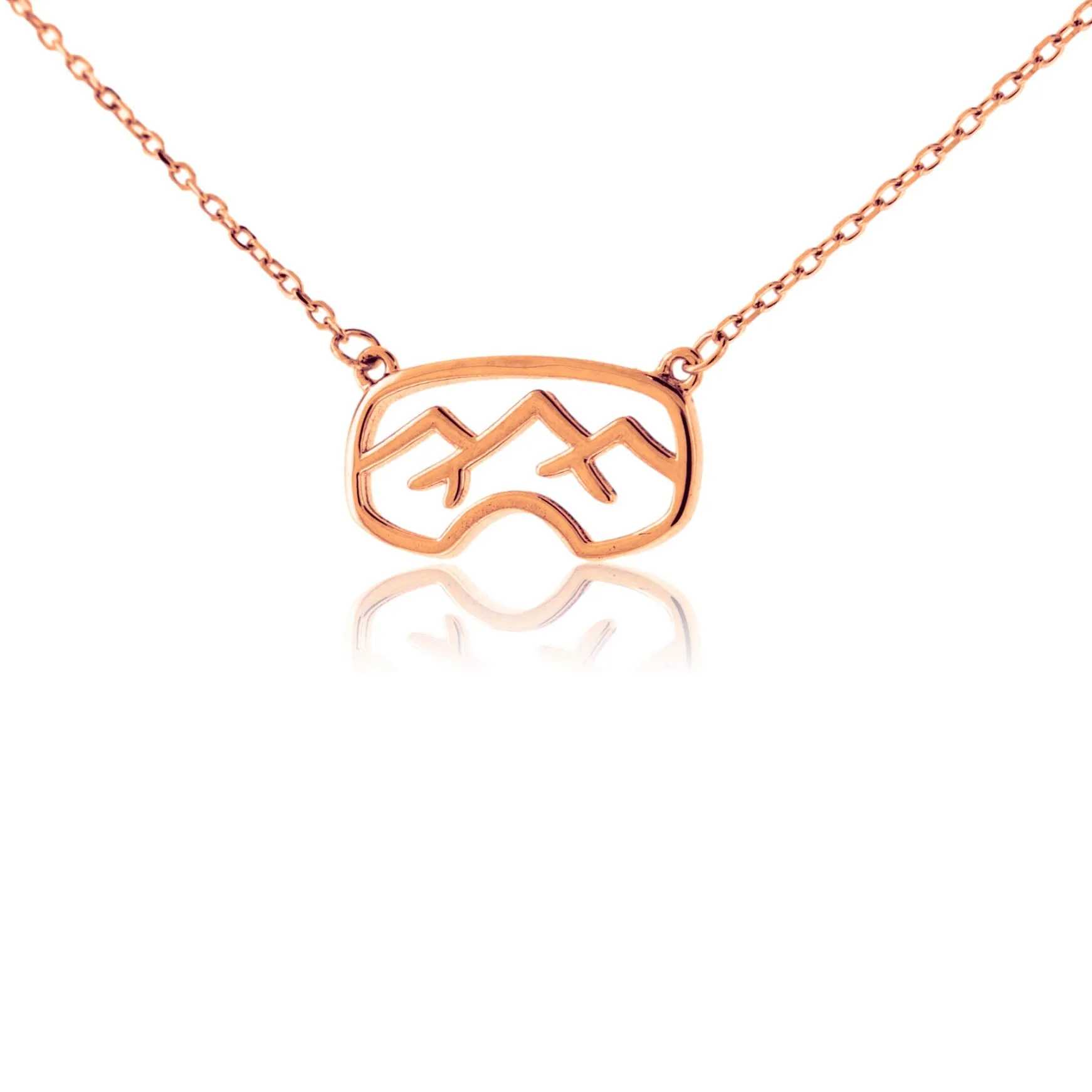 Sterling Silver Goggles Necklace