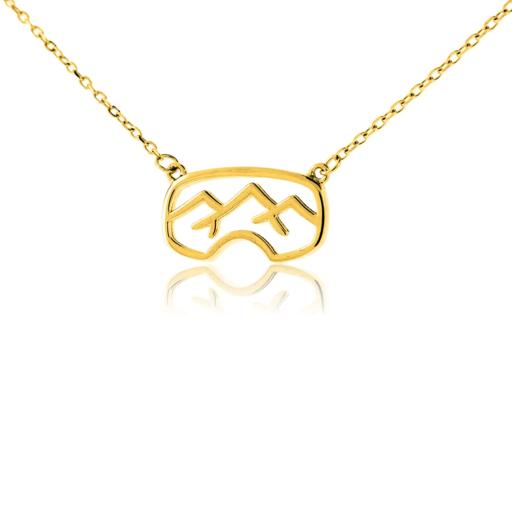 Sterling Silver Goggles Necklace