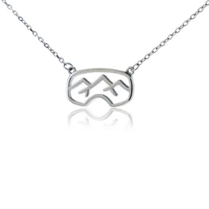 Sterling Silver Goggles Necklace