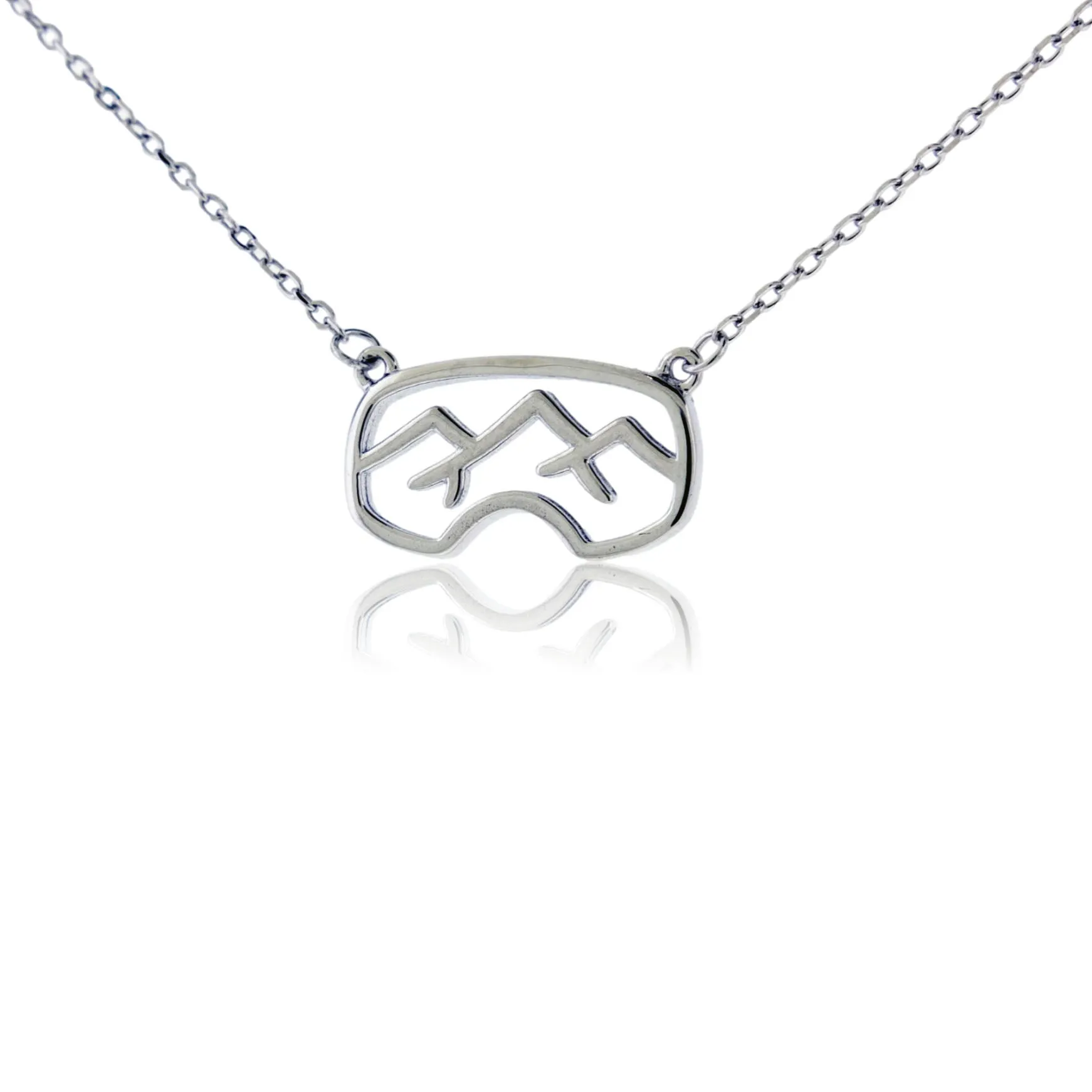 Sterling Silver Goggles Necklace