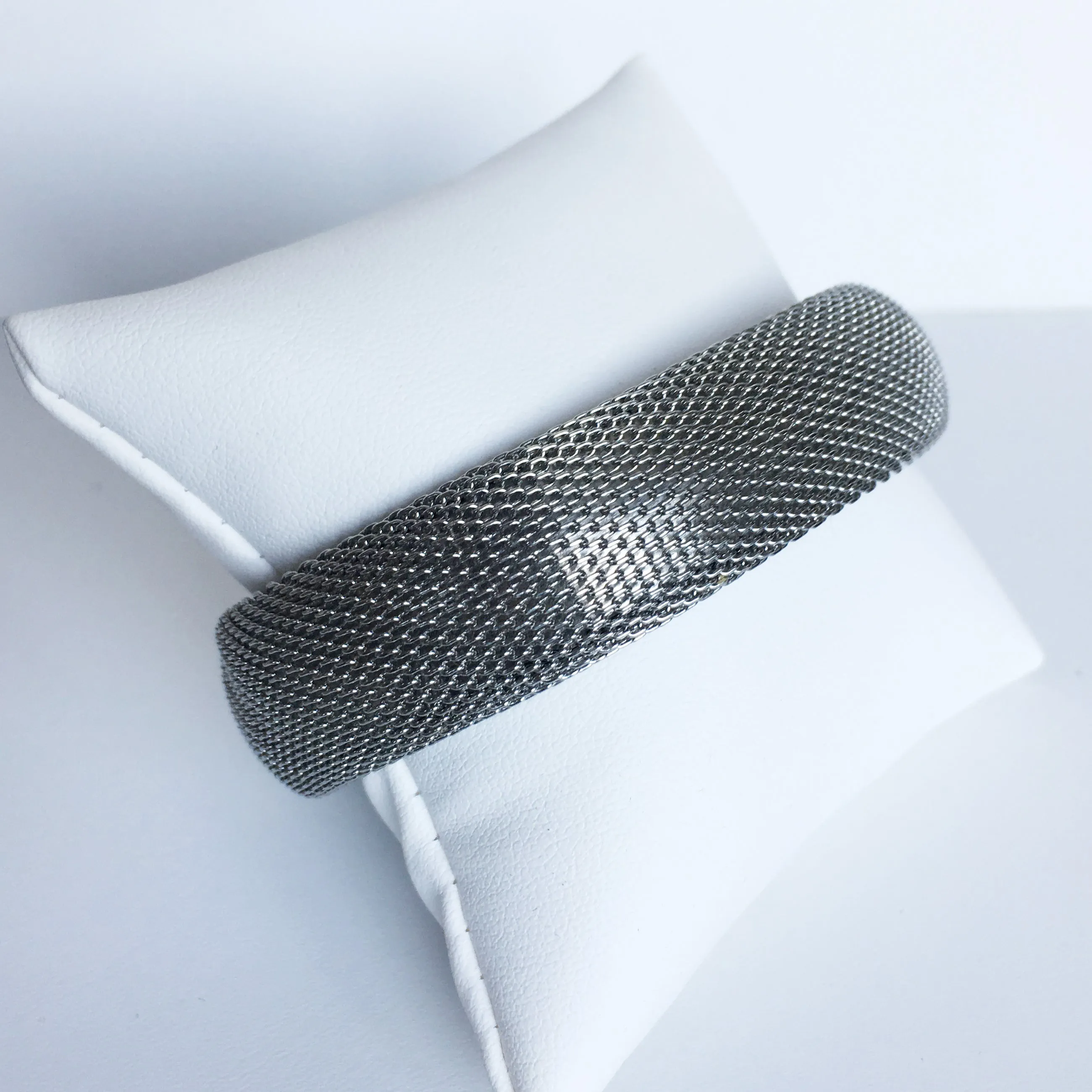 Sterling Silver Mesh Cuff Bracelet