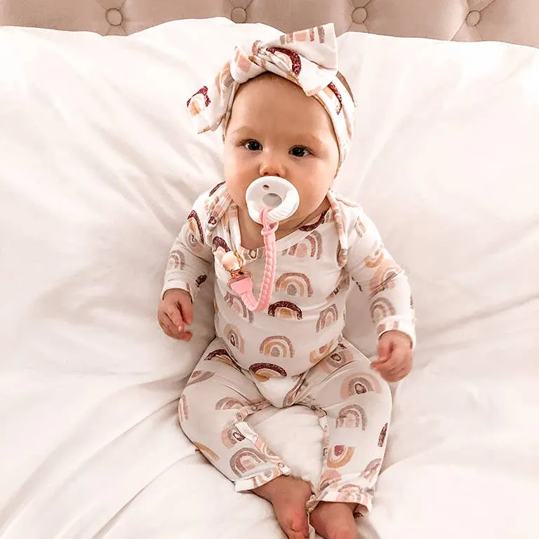 SUCCULENT BEADED SWEETIE STRAP SILICONE ONE-PIECE PACIFIER CLIP