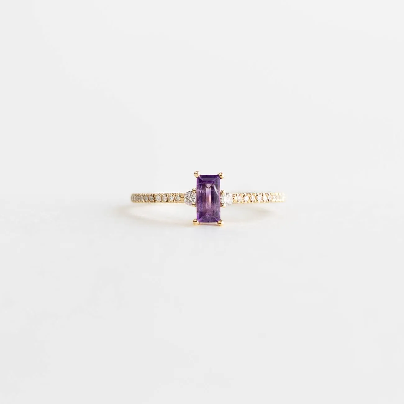 Sydney Amethyst and Diamond Ring