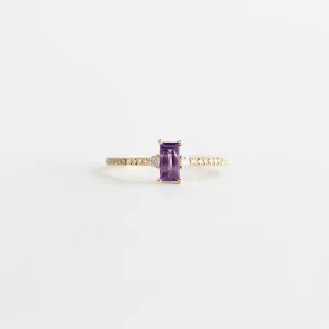 Sydney Amethyst and Diamond Ring
