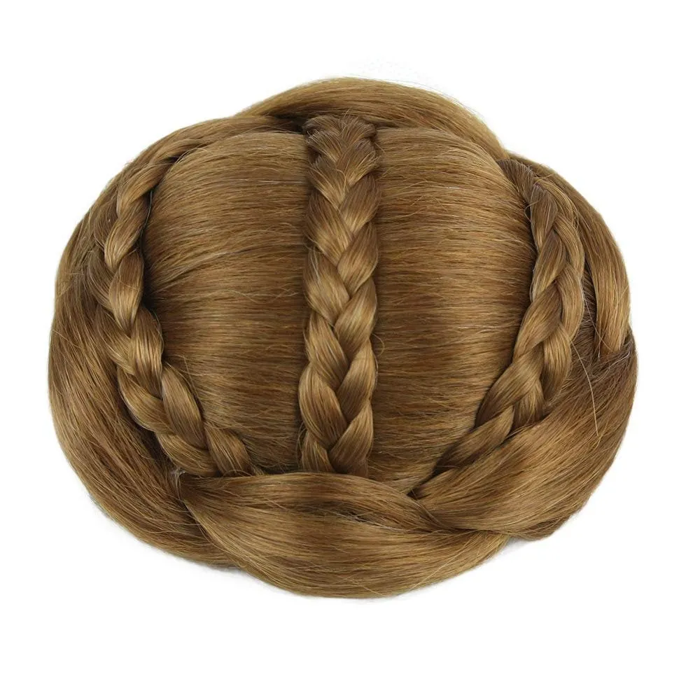 Thick faux human hair | braided hair bun |  color choice of 6 | fashion trending | super fluffy | get 2 for cat ear buns