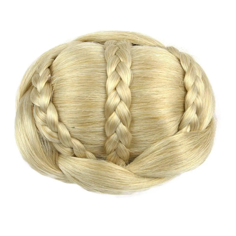Thick faux human hair | braided hair bun |  color choice of 6 | fashion trending | super fluffy | get 2 for cat ear buns