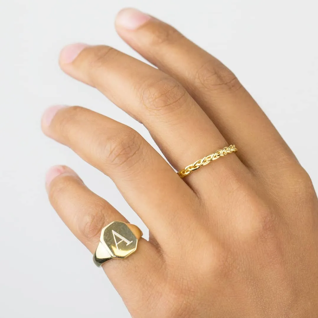 Thin Braided Band Ring