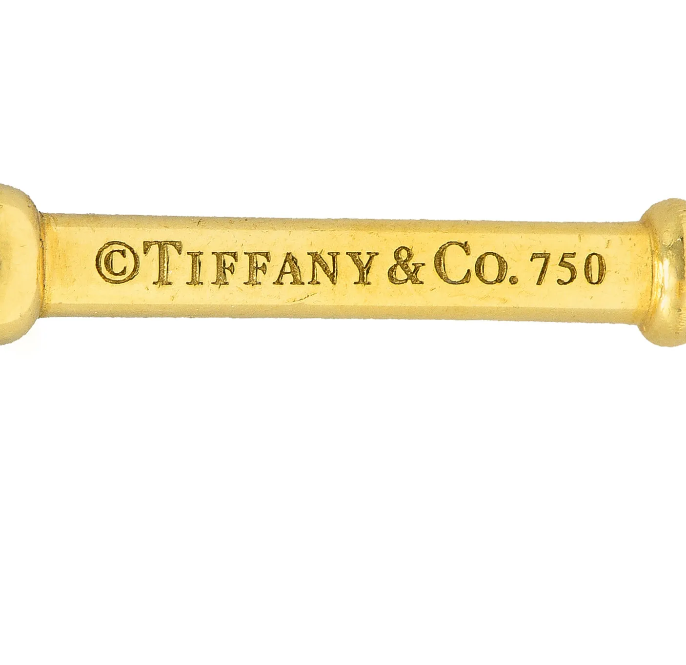 Tiffany & Co. 18 Karat Yellow Gold Tiffany Heart Key Pendant