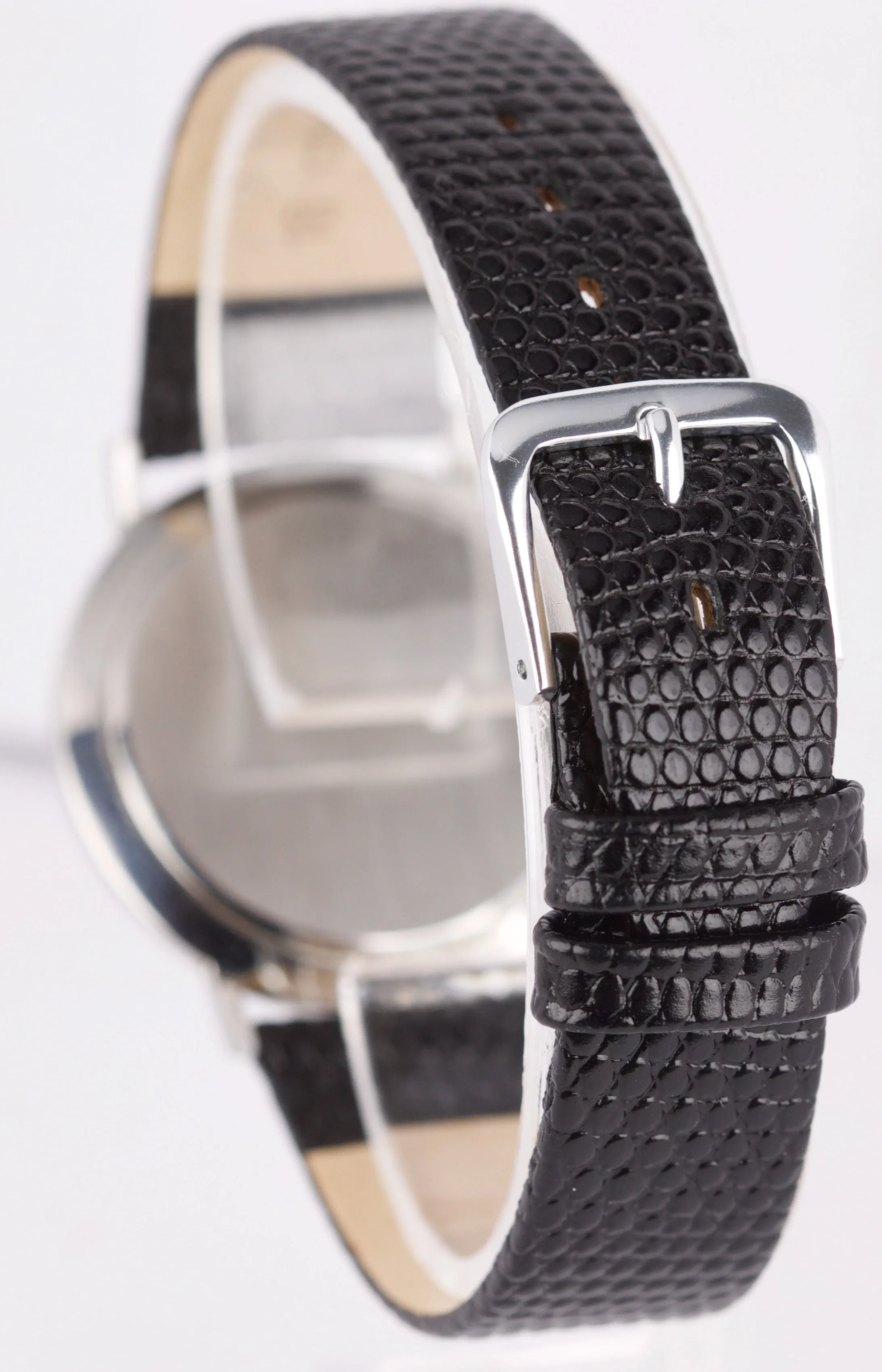 Tiffany & Co. Classic Stainless Steel White 'Larkin' Black 33mm Watch 14.81.221