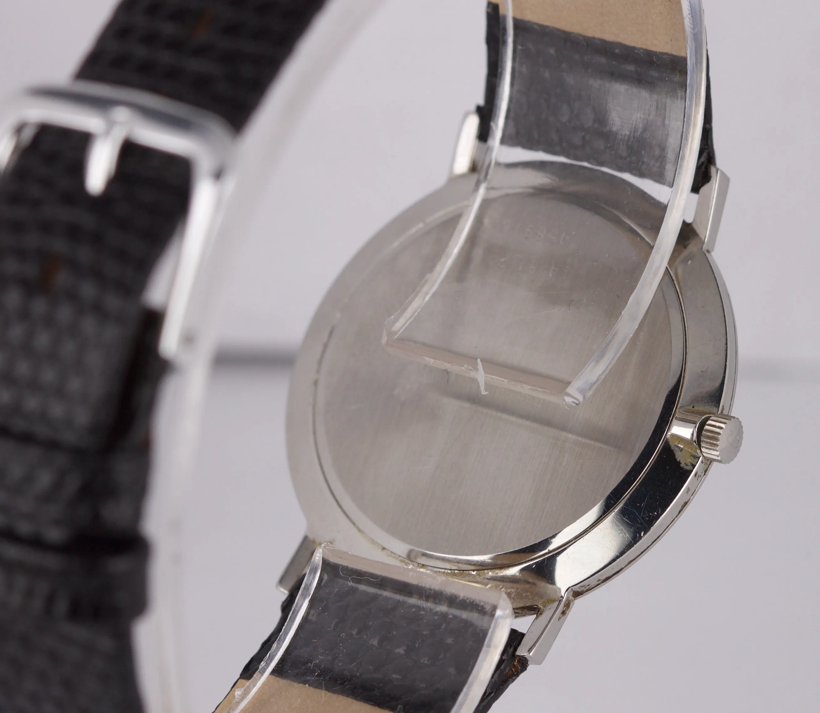 Tiffany & Co. Classic Stainless Steel White 'Larkin' Black 33mm Watch 14.81.221