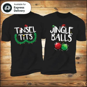 Tinsel Tits & Jingle Balls Tinsel Tits | Deluxe Black Tees