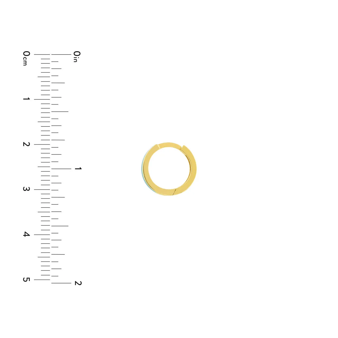 Turq Enamel Baby Hoop Earrings
