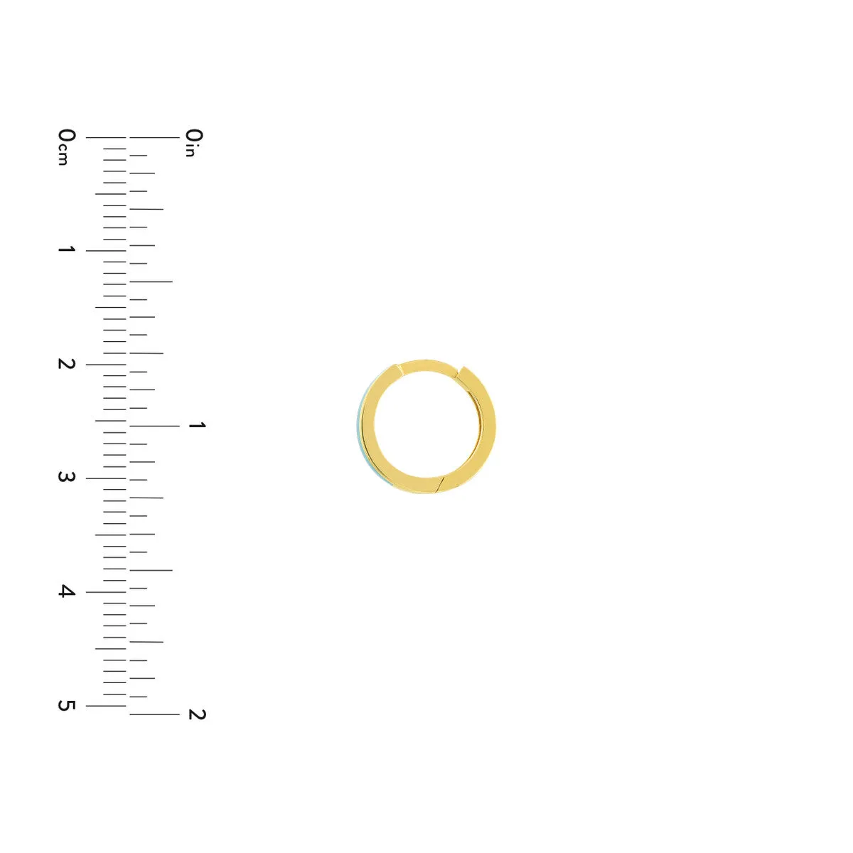 Turq Enamel Baby Hoop Earrings