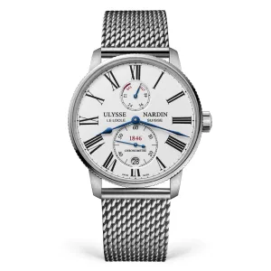 Ulysse Nardin - Marine Torpilleur White - Steel Mesh Bracelet - 42mm